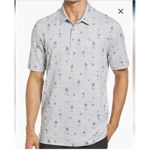 Travis Mathew Gray Pineapple Havana Nights Golf Polo Men’s Size XL